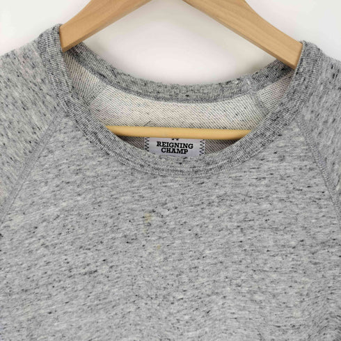 レイニングチャンプ REIGNING CHAMP カナダ製 ロゴワッペン カラーステッチ S/S カットソートレーナー メンズ import:M